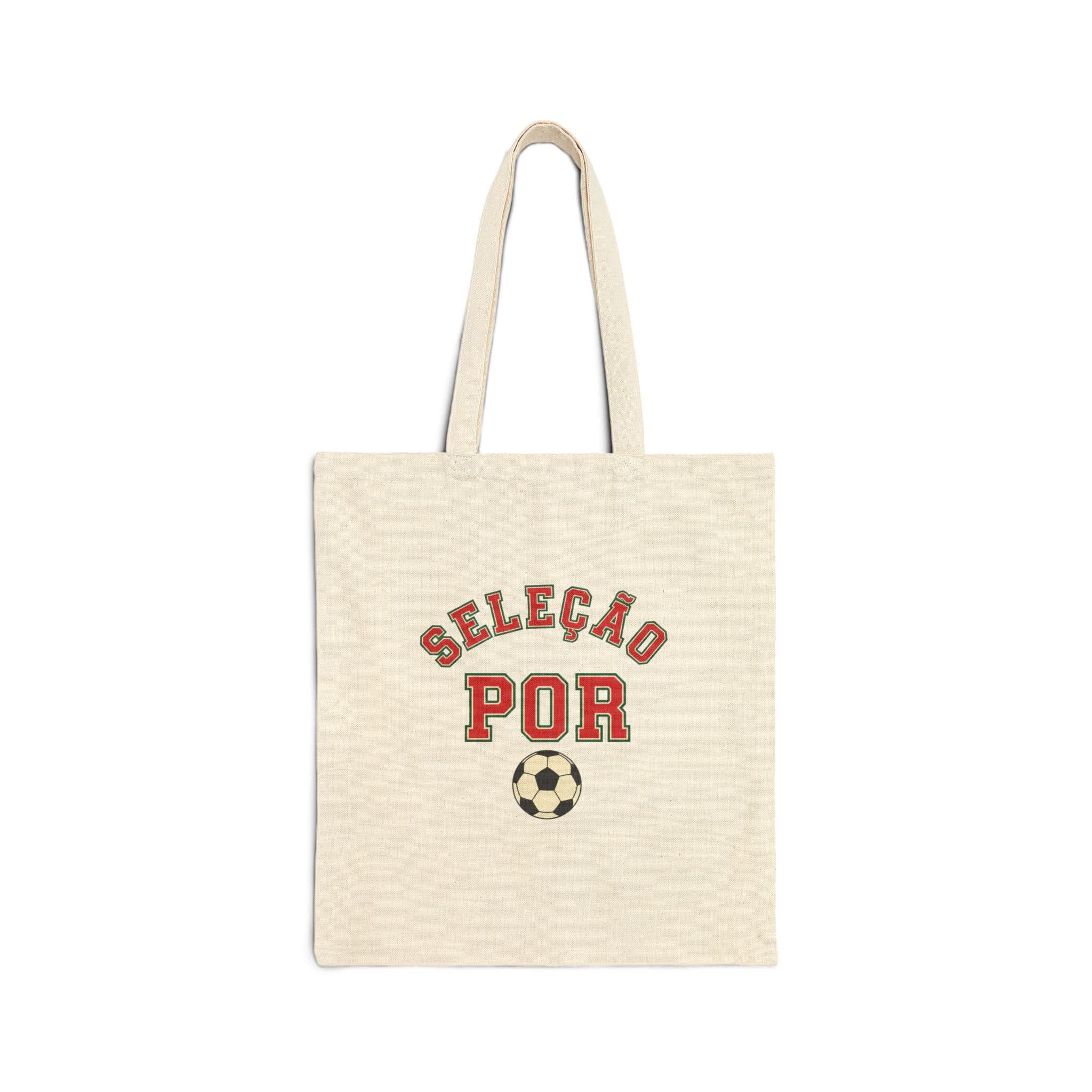 Portugal Soccer Tote Bag | Selecao Vintage College Tote | Retro 1970s Collegiate POR World Cup Red Green Canvas Fan Gift