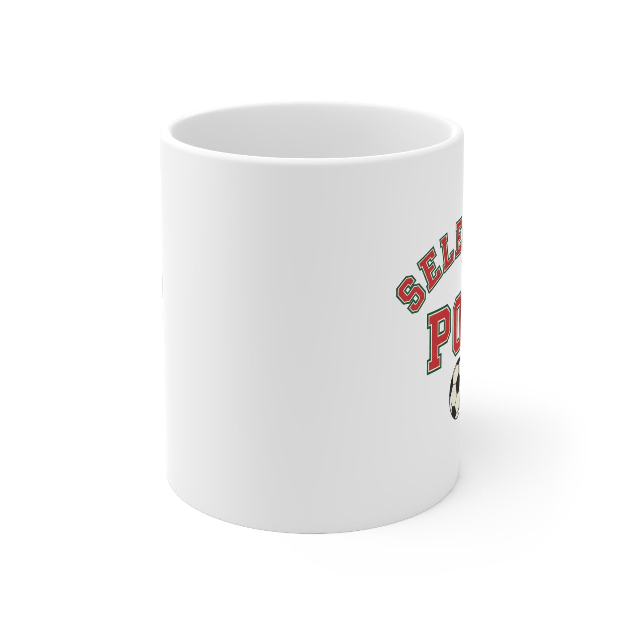 Portugal Soccer Mug | Selecao Vintage College Mug | Retro 1970s Collegiate POR World Cup Red Green Ceramic Fan Gift