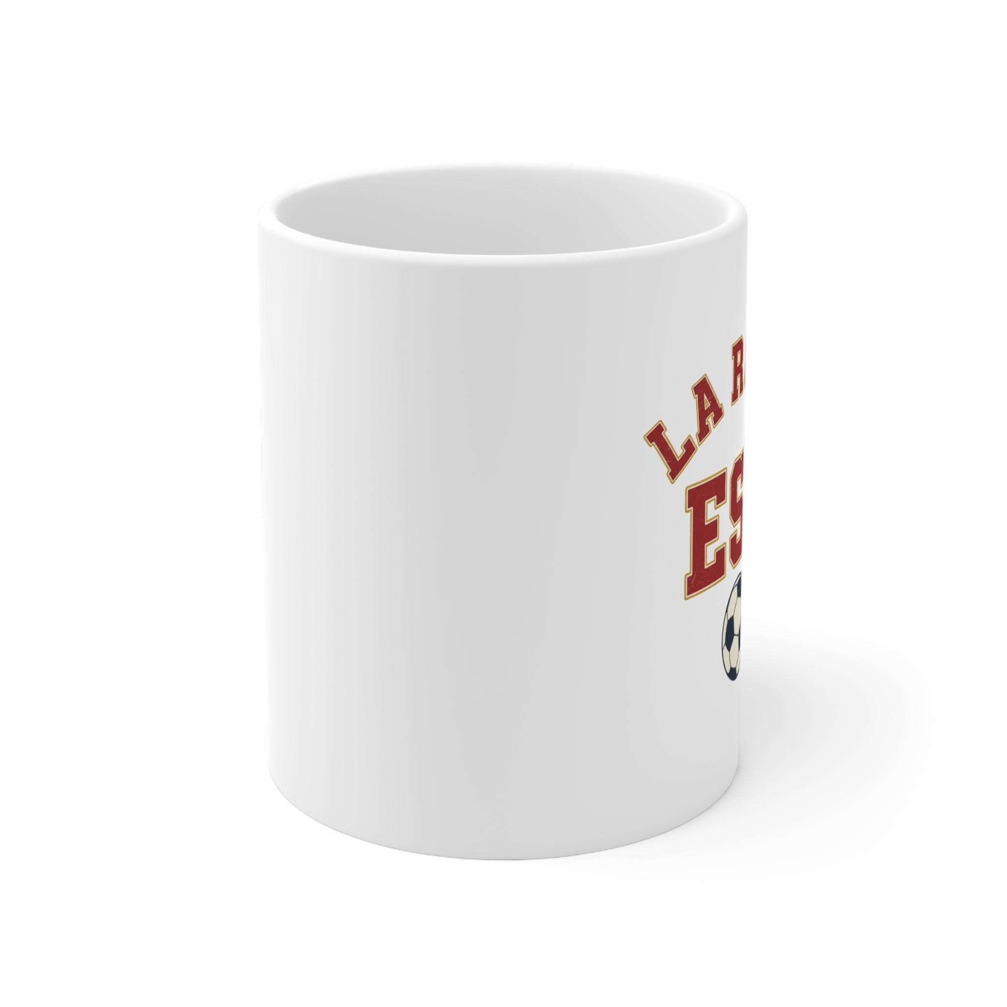 Spain Soccer Mug | La Roja Vintage College Mug | Retro 1970s Collegiate ESP World Cup Red Gold Ceramic Fan Gift