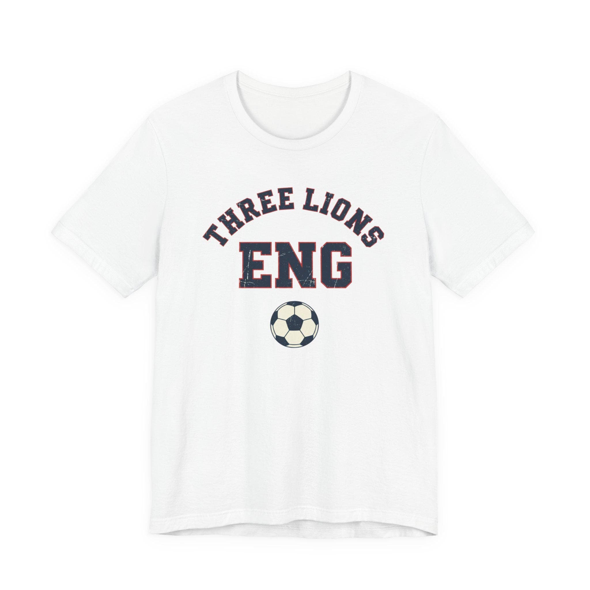 England Soccer Tee | Three Lions Vintage Collegiate Style ENG Shirt
