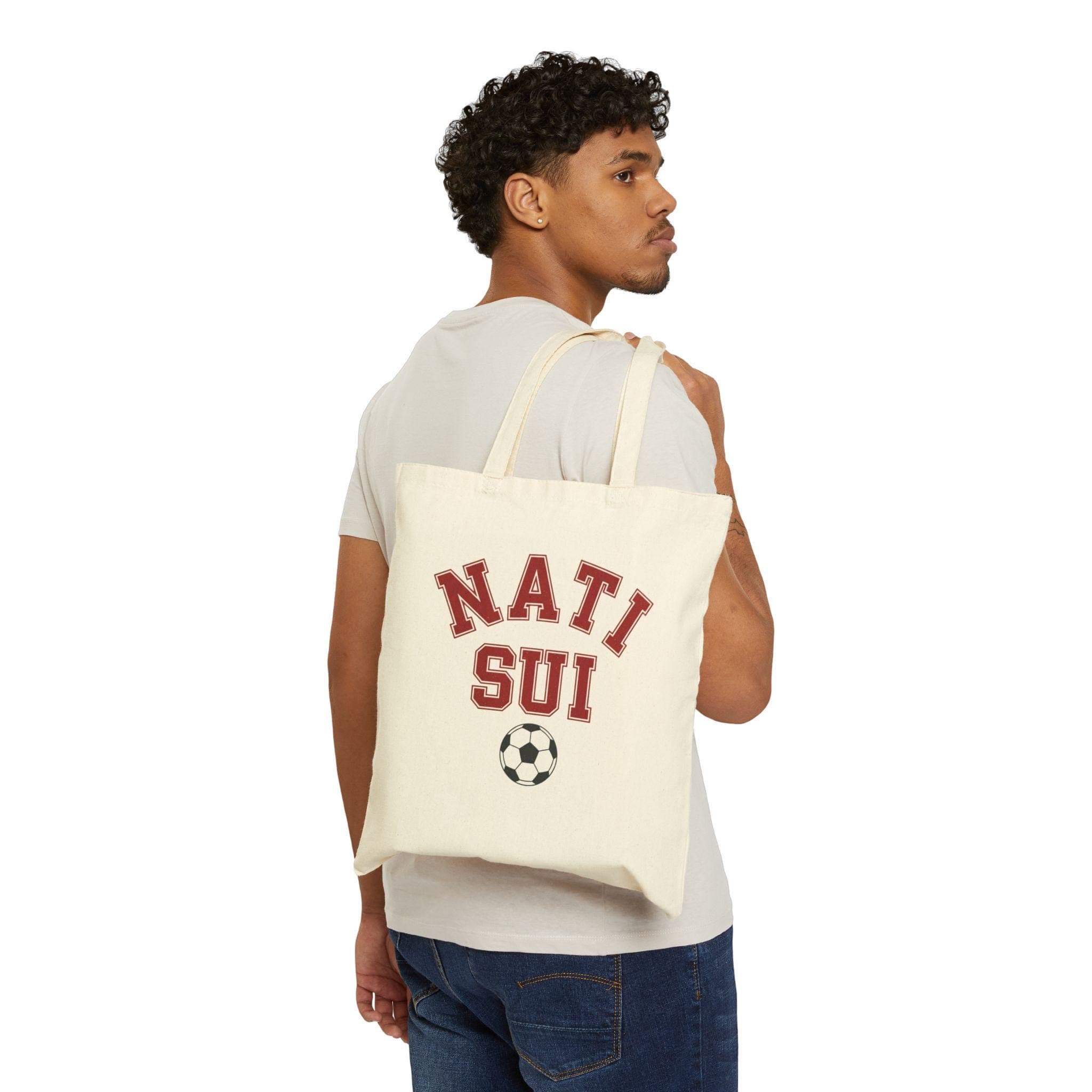 Switzerland Soccer Tote Bag | Nati Vintage College Tote | Retro 1970s Collegiate SUI World Cup Red White Canvas Fan Gift