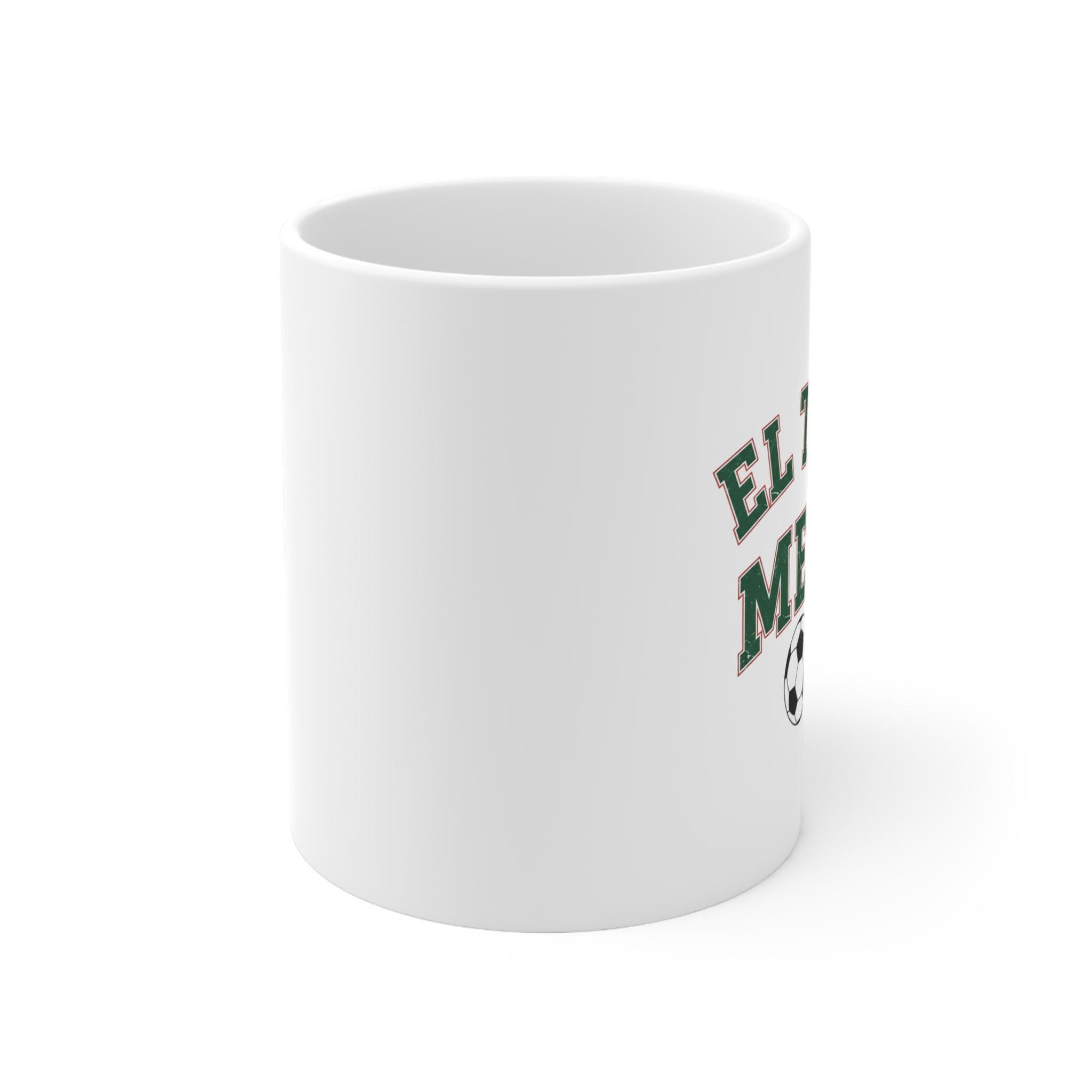 Mexico Soccer Mug | El Tri Vintage College Mug | Retro 1970s Collegiate MEX World Cup Green Red Ceramic Fan Gift