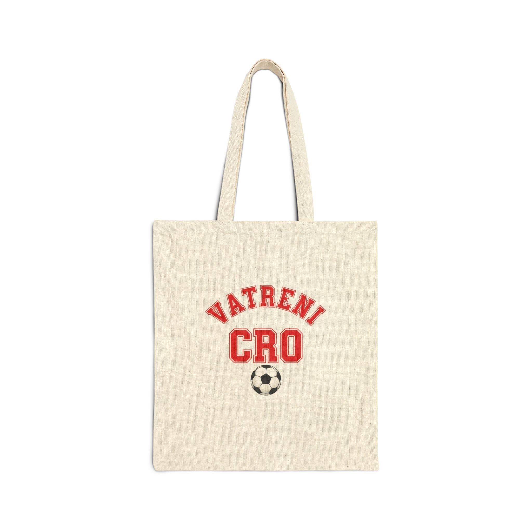 Croatia Soccer Tote Bag | Vatreni Vintage College Tote | Retro 1970s Collegiate CRO World Cup Red White Canvas Fan Gift