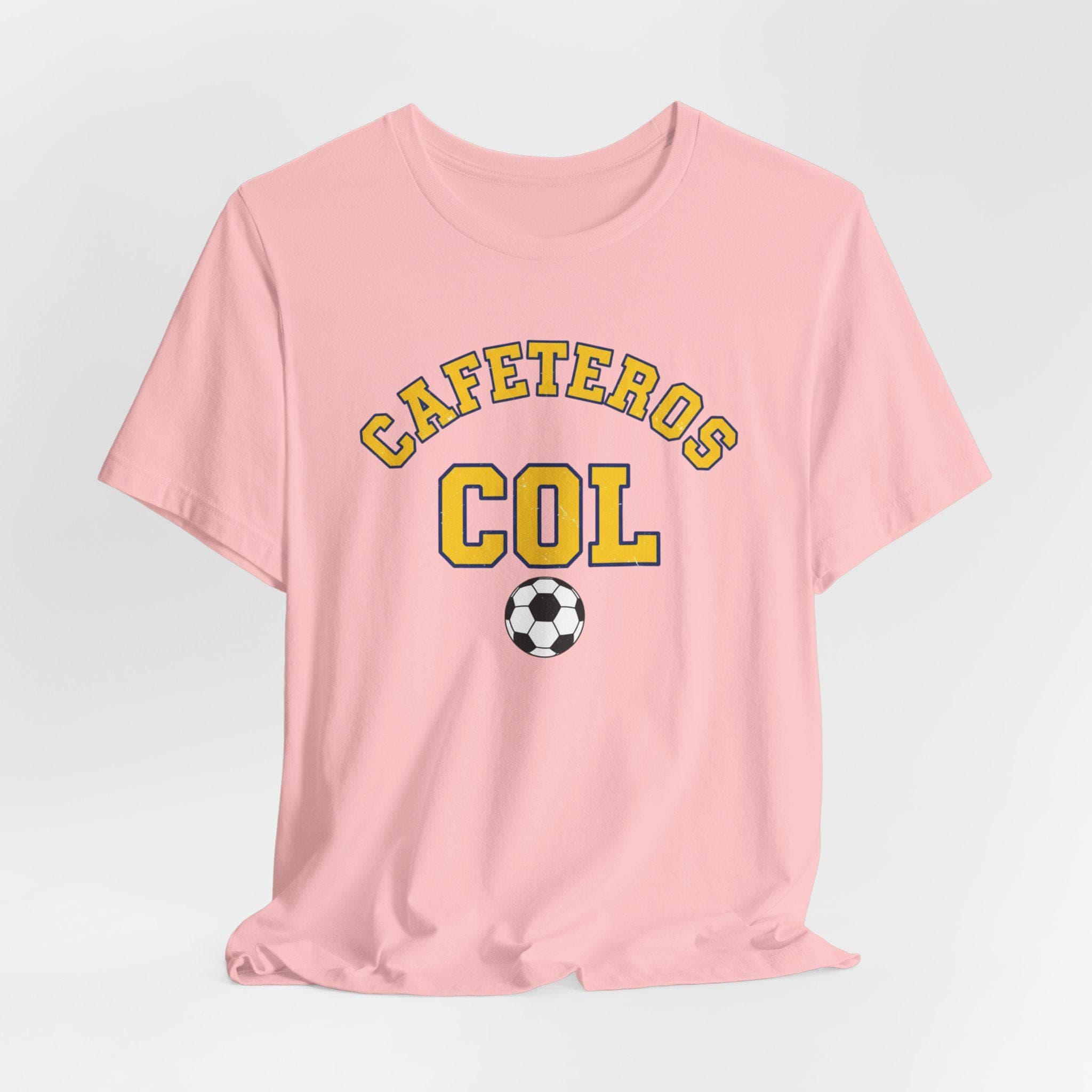 Colombia Soccer Shirt | Cafeteros Vintage College Tee | Retro 1970s Collegiate COL World Cup Yellow Blue Premium Cotton Fan Gift