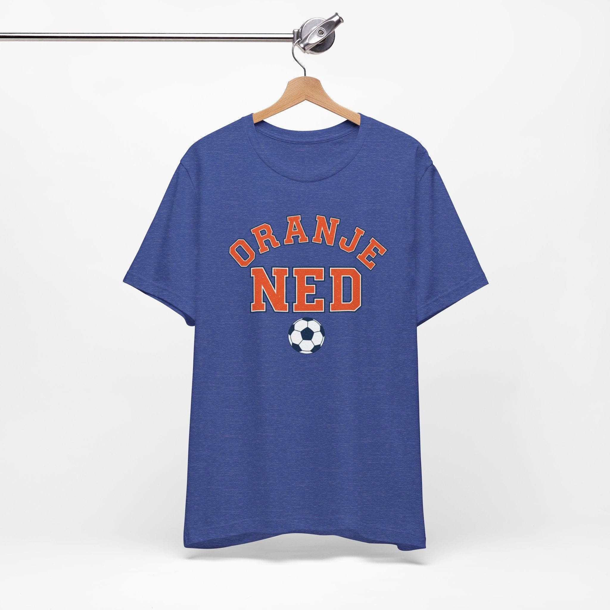 Netherlands Soccer Shirt | Oranje Vintage College Tee | Retro 1970s Collegiate NED World Cup Orange Navy Premium Cotton Fan Gift