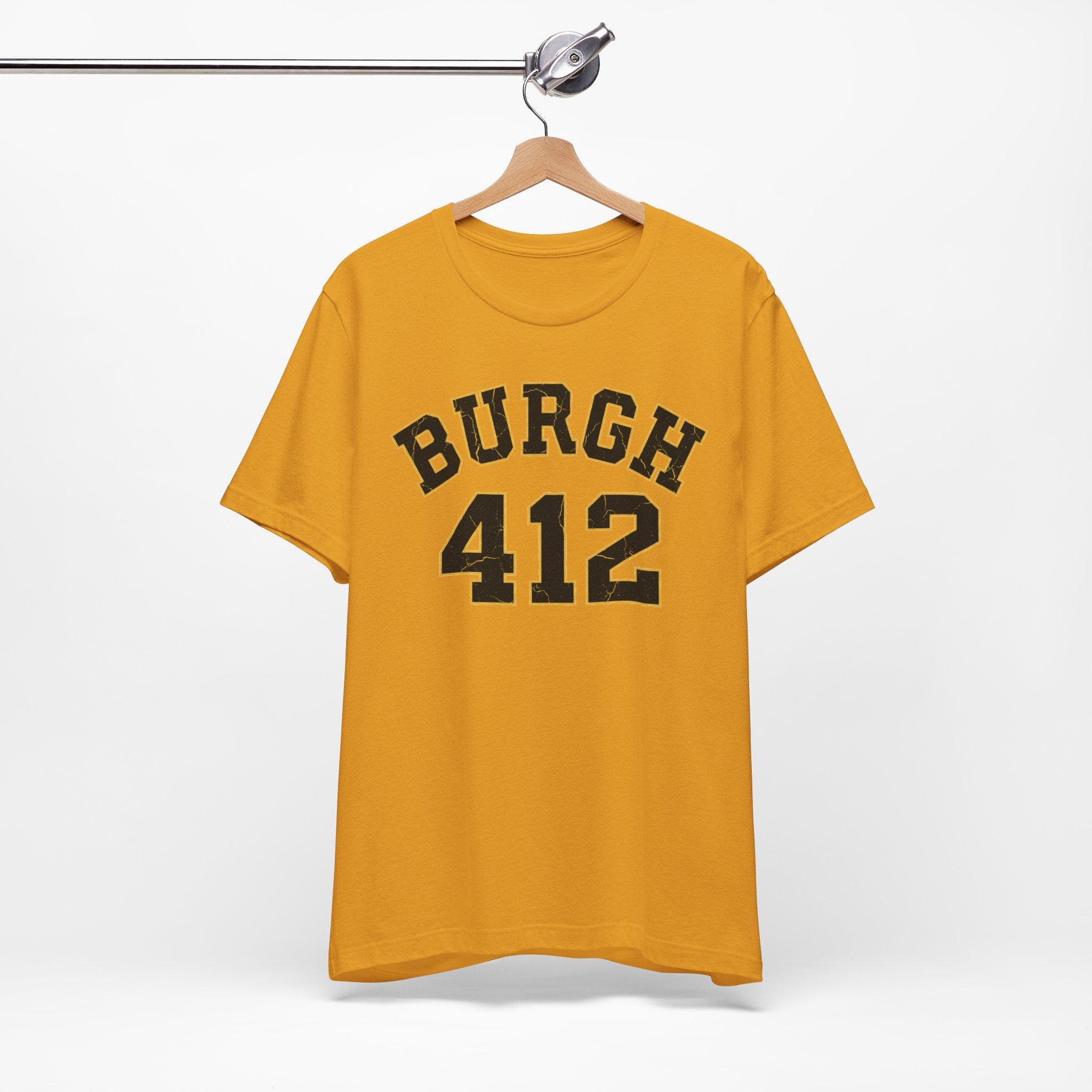 Burgh 412 varsity font tee | Pittsburgh area code shirt