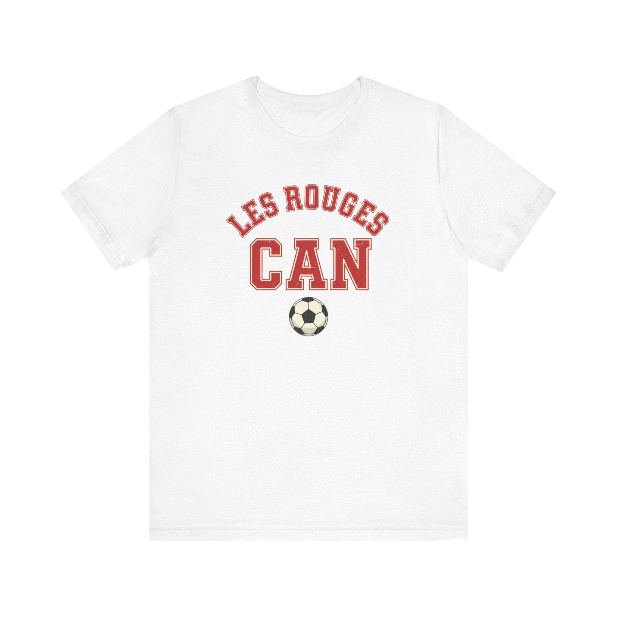 Les Rouges CAN Soccer Tee | Vintage 1970s Collegiate Style Canada Shirt