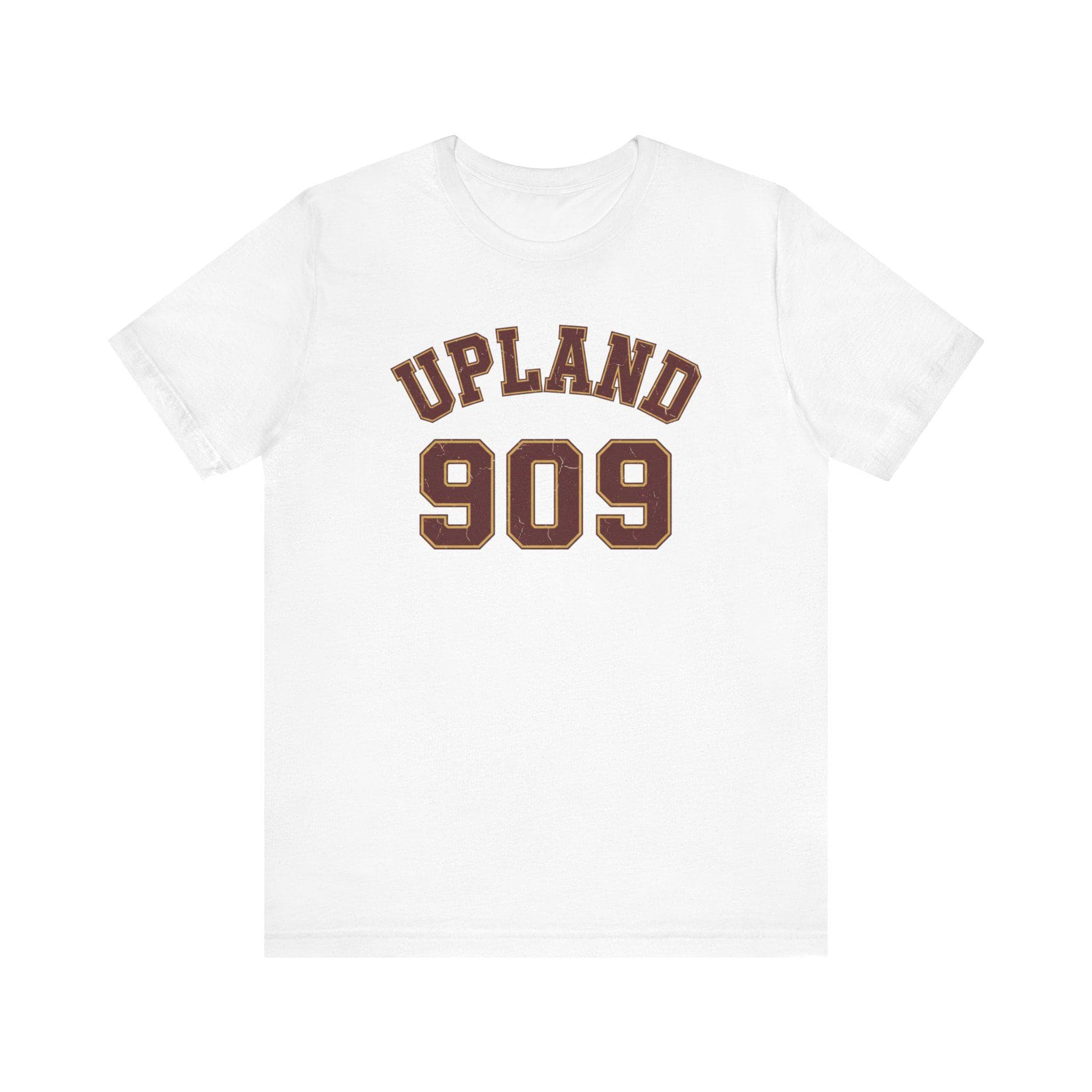 Upland 909 Vintage Collegiate T-Shirt | Burgundy Gold Inland Empire Tee